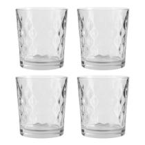 Jogo 4 Copo de Vidro Transparente para Whisky Diamond 360ml Em Casa Tem Jogo 4 Copo de Vidro Transparente para Whisky Diamond 360ml Em Casa Tem