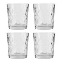 Jogo 4 Copo De Vidro Transparente Para Whisky Diamond 360ml Em Casa Tem Jogo 4 Copo De Vidro Transparente Para Whisky Diamond 360ml Em Casa Tem