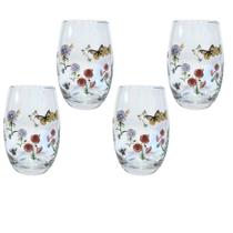 Jogo 4 Copo Redondo Longo Para Drink Água e Suco 465ML