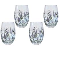 Jogo 4 Copo Redondo Longo Para Drink Água e Suco 465ML