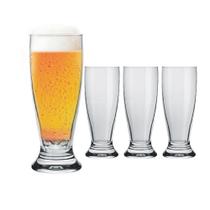 Jogo 4 Copo Taça para Cerveja Chopp de Vidro Tulipa Bar Restaurante Wolff 430ml