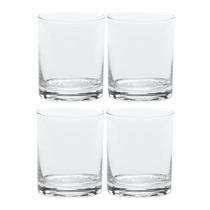 Jogo 4 Copos Baixo De Vidro Liso Água Whisky Drink 310Ml Jogo 4 Copos Baixo De Vidro Liso Água Whisky Drink 310Ml