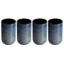 Jogo 4 Copos Cerâmica Artesanal 110ml Neo Titanium Café Chá Sakê Mesa Posta Porto Brasil Jogo 4 Copos Cerâmica Artesanal 110ml Neo Titanium Café Chá Sakê Mesa Posta Porto Brasil
