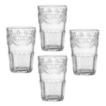 Jogo 4 Copos de Vidro Milão Clear 350ml Luxo Bebidas Água Suco Jogo 4 Copos de Vidro Milão Clear 350ml Luxo Bebidas Água Suco