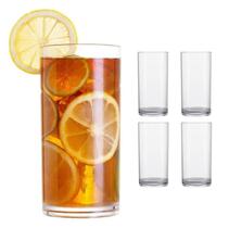 Jogo 4 Copos Inquebrável Long Drink 450ml Policarbonato