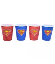 Jogo 4 Copos Superman 3D 400ml Liga Justiça WGYM-180-DC3-G