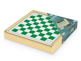 Jogo 4 em 1 (xadrez, ludo, damas e trilha) - 7+ anos