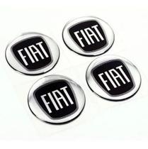 Jogo 4 Emblema Adesivo Calota Fiat Mobi Resinado Preto 48Mm Jogo 4 Emblema Adesivo Calota Fiat Mobi Resinado Preto 48Mm