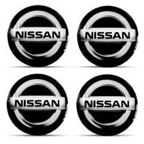 Jogo 4 Emblema Adesivo Calota Nissan Resinado - 48mm