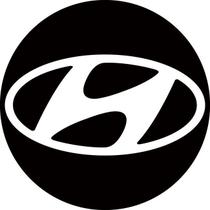 Jogo 4 Emblema Calota 48mm Compatível Hyundai Preto Jogo 4 Emblema Calota 48mm Compatível Hyundai Preto