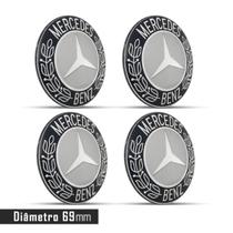 Jogo 4 Emblema Roda Mercedes BENZ 69mm.