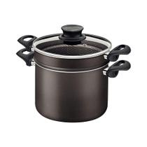 Jogo 4 Funções Tramontina Paris Antiaderente Starflon Max Chumbo Com Tampa De Vidro Tramontina