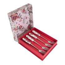 Jogo 4 Garfos Sobremesa Estampa Natalina Tuut