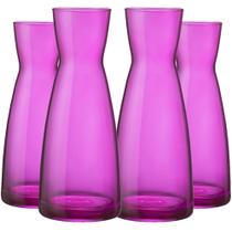 Jogo 4 Garrafas de Vidro 500ml Rosa Ypsilon - Bormioli Rocco