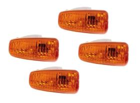 Jogo 4 Lente Pisca Laranja Cg Titan Fan Twister Cb Xre 300
