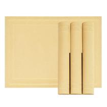 Jogo 4 Lugar Americano Retangular Mesa Pvc Dourado Executivo 30x45cm Em Casa Tem Jogo 4 Lugar Americano Retangular Mesa Pvc Dourado Executivo 30x45cm Em Casa Tem