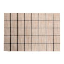 Jogo 4 Lugar Americano Retangular Mesa Pvc Grid Branco Preto 45x30cm Lyor Jogo 4 Lugar Americano Retangular Mesa Pvc Grid Branco Preto 45x30cm Lyor