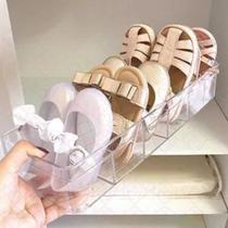 Jogo 4 Organizadores Multiuso Transparente Com Divisorias - PLASTUTTI Jogo 4 Organizadores Multiuso Transparente Com Divisorias - PLASTUTTI