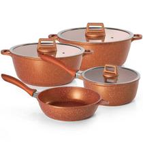 Jogo 4 Panela Antiaderent Laranja e Escumadeira Moda do Chef
