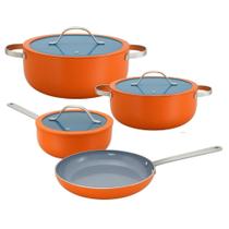 Jogo 4 Panela De Indução Berlim Cerâmica Antiaderente C/ Tampa Vidro - CASAMBIENTE Jogo 4 Panela De Indução Berlim Cerâmica Antiaderente C/ Tampa Vidro - CASAMBIENTE