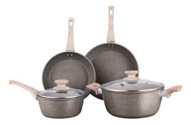 Jogo 4 Panelas Antiaderente Cerâmica Moderna Versátil Indução