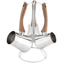 Jogo 4 Peças De Cafeteiras De Aço Inox Com Suporte 2-3-4 Xícaras Definition Serenk Jogo 4 Peças De Cafeteiras De Aço Inox Com Suporte 2-3-4 Xícaras Definition Serenk