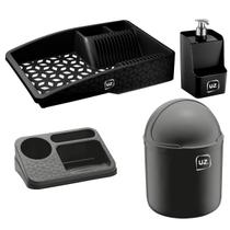 Jogo 4 Peças Kit Organização Cozinha Gourmet Plastico Jogo 4 Peças Kit Organização Cozinha Gourmet Plastico