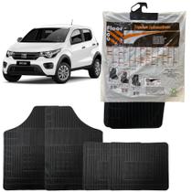 Jogo 4 Peças Tapete Borracha Car Floor Para Fiat Mobi Jogo 4 Peças Tapete Borracha Car Floor Para Fiat Mobi