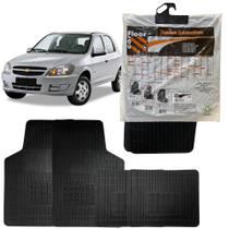 Jogo 4 Peças Tapete Carro Borracha Car Floor Chevrolet Celta