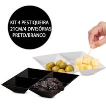 Jogo 4 Petisqueiras c/ 4 Divisóes Churrasco Patê Petiscos