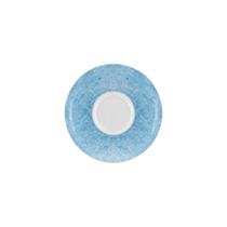 Jogo 4 Pires Chá 15cm Porcelana Schmidt Cromo Azul