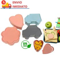 Jogo 4 Pote Potinho de Plástico Infantil para Lanche Snack