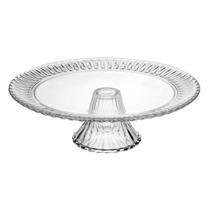 Jogo 4 Prato Bolo De Cristal De Chumbo Com Pé Radial - Lyor