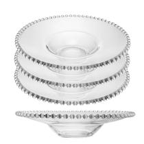 Jogo 4 Prato de Massa Risoto de Cristal Pearl Wolff 29x6cm