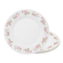 Jogo 4 Prato De Sobremesa De Vidro Flowers Pink 20cm Em Casa Tem