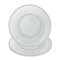 Jogo 4 Prato De Sobremesa De Vidro Gema 19,5cm Class Home