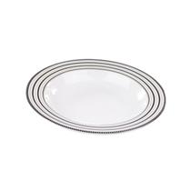 Jogo 4 Prato Fundo 23cm Porcelana Schmidt Paula Black Jogo 4 Prato Fundo 23cm Porcelana Schmidt Paula Black