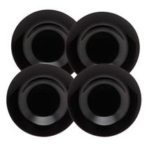 Jogo 4 Prato Fundo de Massas Vidro Opalino Preto Friends Time 28cm Luminarc Lyor Jogo 4 Prato Fundo de Massas Vidro Opalino Preto Friends Time 28cm Luminarc Lyor