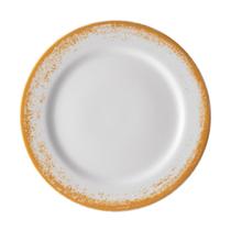 Jogo 4 Prato Raso 26cm Porcelana Schmidt Nevoa Mostarda Jogo 4 Prato Raso 26cm Porcelana Schmidt Nevoa Mostarda