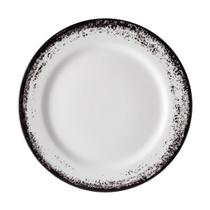Jogo 4 Prato Raso 26cm Porcelana Schmidt Nevoa Preto