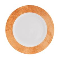 Jogo 4 Prato Raso 27cm Porcelana Schmidt Cromo Laranja Jogo 4 Prato Raso 27cm Porcelana Schmidt Cromo Laranja