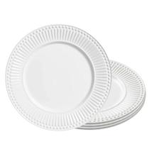 Jogo 4 Prato Raso de Cerâmica 26,5cm Branco Roma Porto Brasil Jogo 4 Prato Raso de Cerâmica 26,5cm Branco Roma Porto Brasil