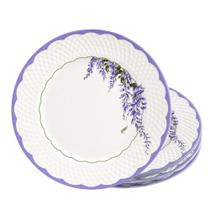 Jogo 4 Prato Raso de Cerâmica Branco 29,5cm Lolly Plus Lavanda Alleanza Mesa Posta Jogo 4 Prato Raso de Cerâmica Branco 29,5cm Lolly Plus Lavanda Alleanza Mesa Posta