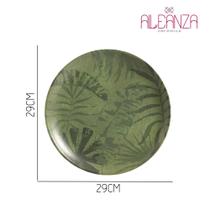 Jogo 4 Prato Raso de Cerâmica Coup Palm Tree Olive Alleanza Jogo 4 Prato Raso de Cerâmica Coup Palm Tree Olive Alleanza