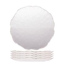 Jogo 4 Prato Raso de Cristal Martelado com Borda Dourada para Servir 26cm Wolff Jogo 4 Prato Raso de Cristal Martelado com Borda Dourada para Servir 26cm Wolff