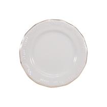 Jogo 4 Prato Sobremesa 19 Cm Porcelana Ouro Pomerode