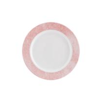Jogo 4 Prato Sobremesa 19cm Porcelana Schmidt Cromo Rosa