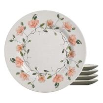 Jogo 4 Prato Sobremesa Magnólia By Aurora Cerâmica Alleanza 20cm