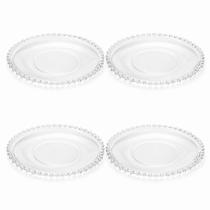Jogo 4 Pratos 20cm Cristal De Sobremesa Bolinha Pearl Wolff Jogo 4 Pratos 20cm Cristal De Sobremesa Bolinha Pearl Wolff