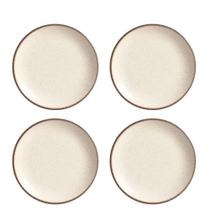 Jogo 4 Pratos Fundo Coup Vanilla Plus Cerâmica 25cm Alleanza